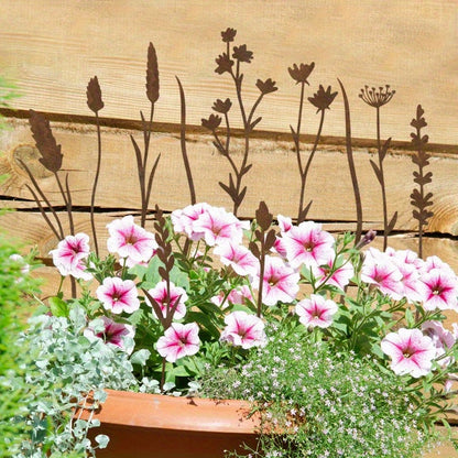 Metal Flower Stems | Rusty Wild Bouquet Vase Outdoor Garden Decor
