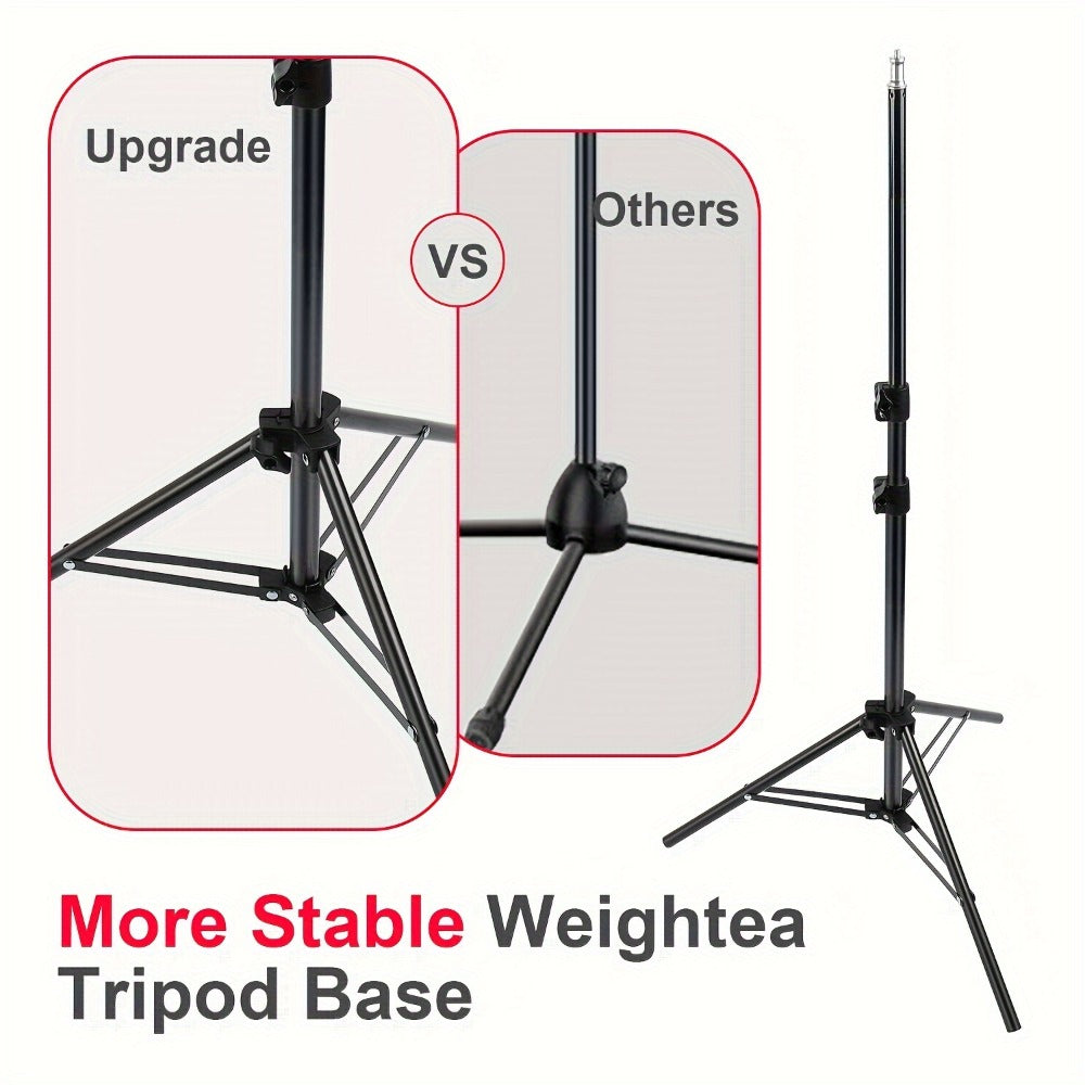 Adjustable Tripod Microphone Stand with Boom Arm Floor Mount Metal Mic Stand Dual Mic Clips Phone Holder for Live Performance Wedding Stage Karaoke Streaming