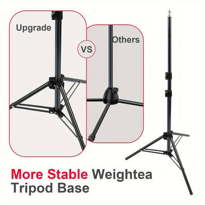 Adjustable Tripod Microphone Stand with Boom Arm Floor Mount Metal Mic Stand Dual Mic Clips Phone Holder for Live Performance Wedding Stage Karaoke Streaming