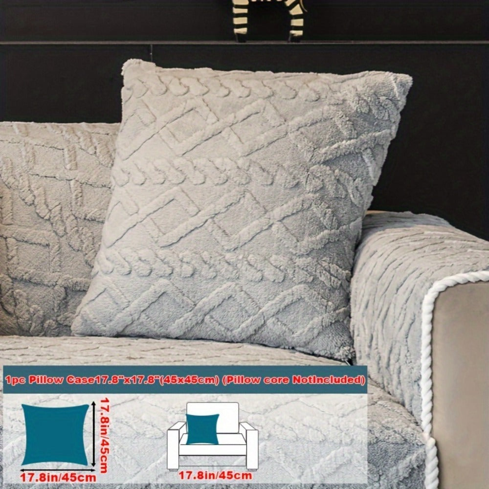 Sofa Cover Plush-Texture Modular Panels for Single to 4 Seats, Backrest, Armrest or Throw Pillow