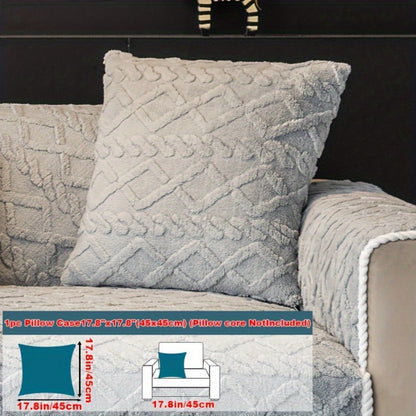 Sofa Cover Plush-Texture Modular Panels for Single to 4 Seats, Backrest, Armrest or Throw Pillow
