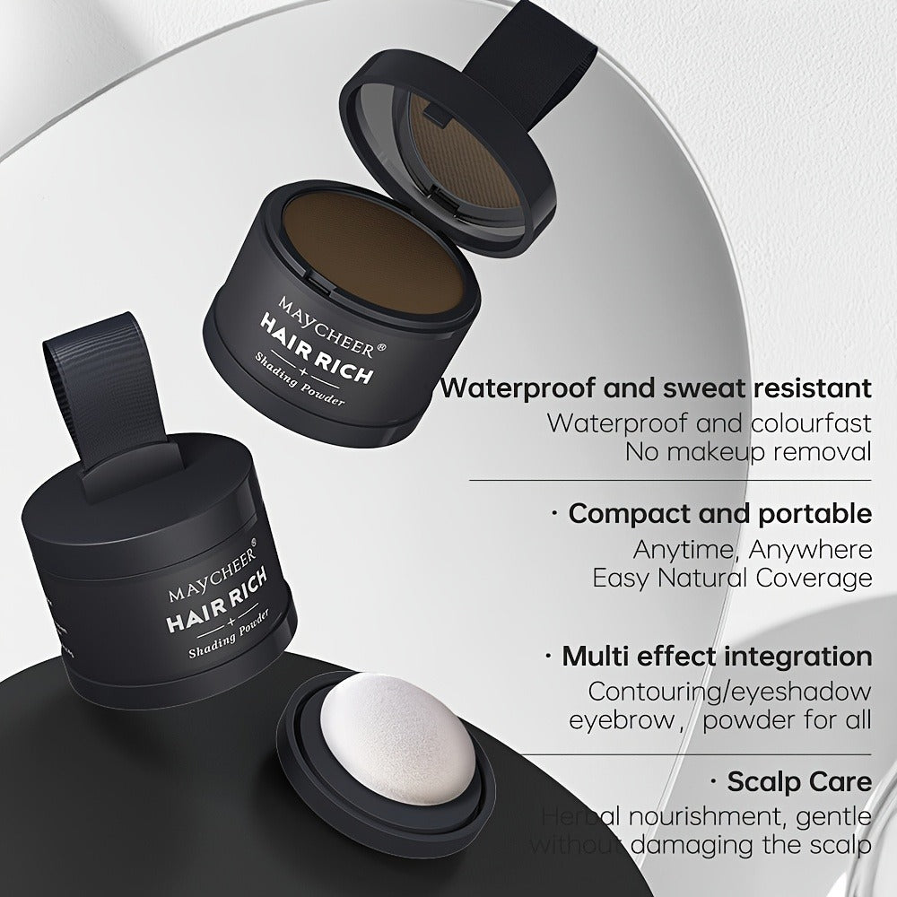 Beard Touch-Up Powder for Men - Instant Gray Coverage Beard Filler for Sparse Patchy Beard Eyebrows Hairline Temples Natural Finish Skin Friendly Long Lasting 5 Colors Available
