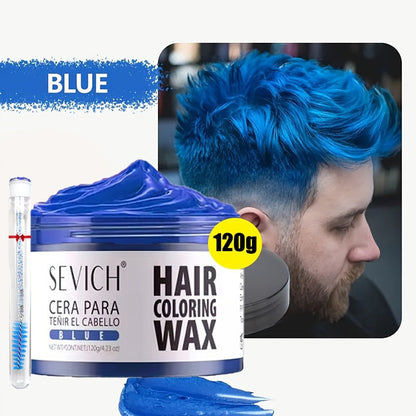 Temporary Hair Color Wax with Strong-Hold Styling Formula in Ten Shades for Parties and Costumes