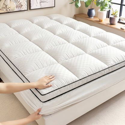 Quilted Fitted Mattress Pad in Four Colors and Twin, Full, Queen, King or California King Sizes