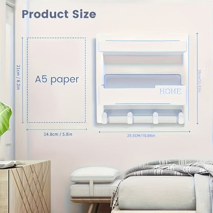 Floating Shelves Wall Mount Self-Adhesive Bedside Shelf Organizer for Bedroom - No Drill Stick On Wall Shelf for Phone Remote Control Small Items - Aesthetic Room Decor Storage for Girls Teen Bedroom