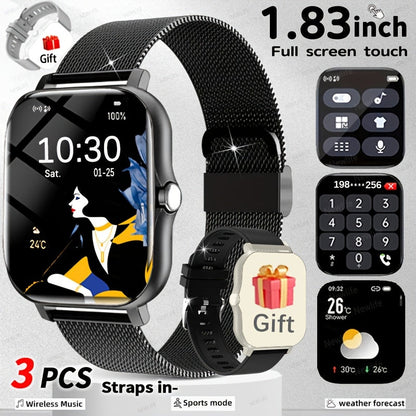 Smartwatch – for Men Women with Bluetooth Calling, 1.83" Full Touch Screen Large Dial, Weather Notification, Sports Tracker & Pedometer…
