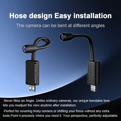 Security Camera Mini 1024P Three-Pack with AP Hotspot, Flexible Lens, Plug-In Power and Motion Detection