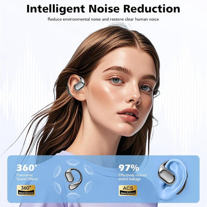 Open-Ear Translation Earphones with Charging Display Case and Black, Beige, Blue or Green Options