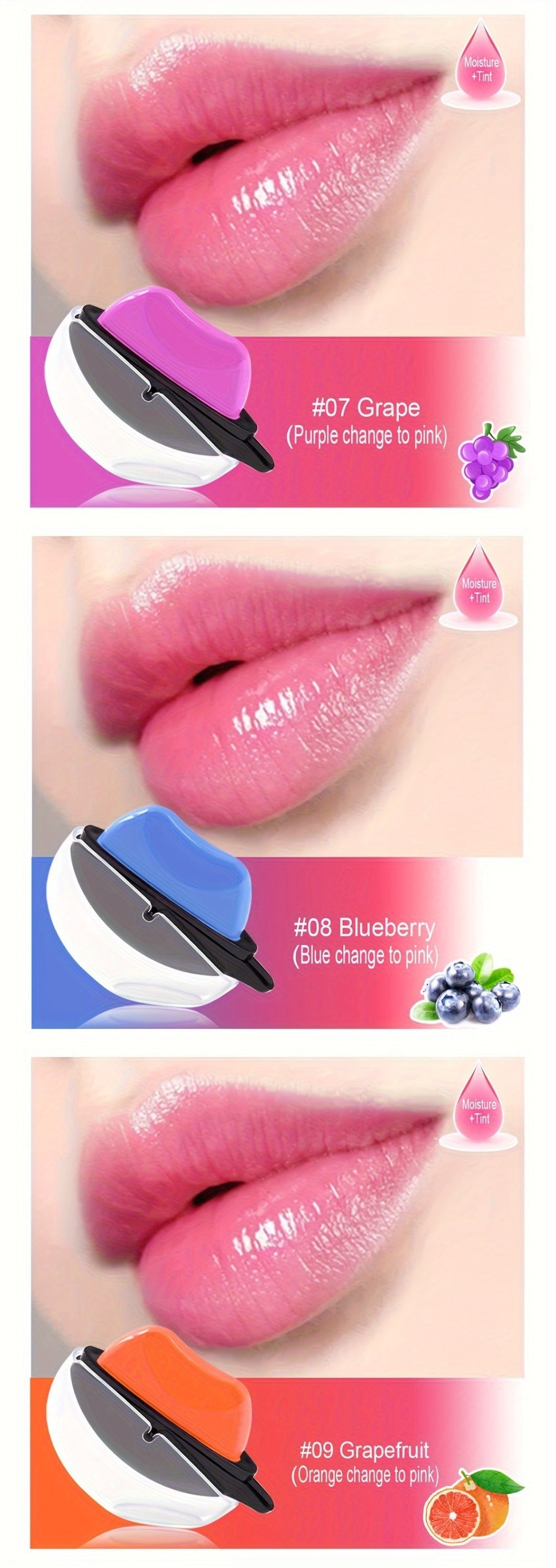 Color Changing Lipstick Set 6pcs Matte pH Reactive Lip-Shaped with Jasmine Scent - Non-Fade Long-Lasting Velvety Formula, Multi-Shade Lip Makeup Gift Set for Women & Girls