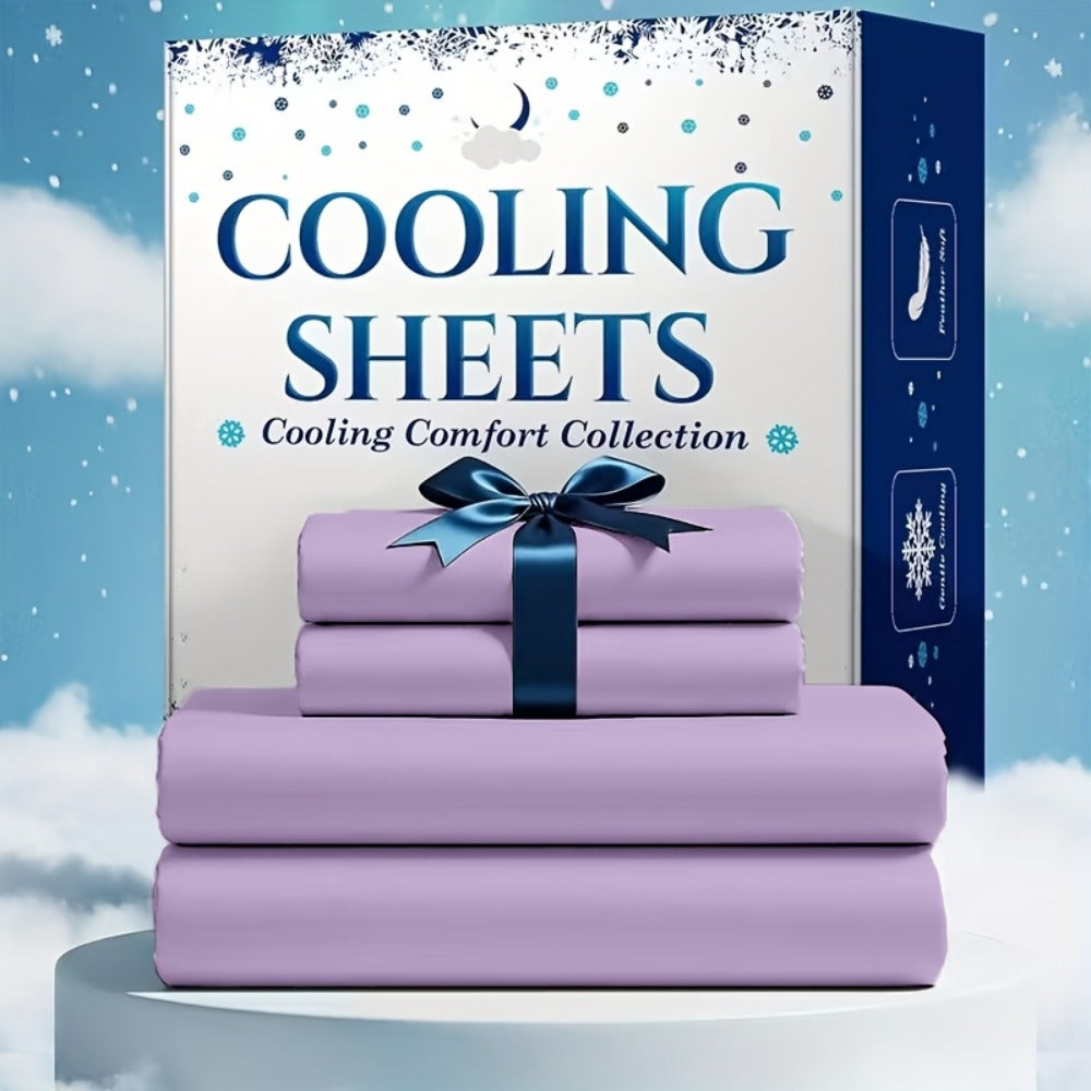 Bed Sheet Set Soft Breathable Cooling Microfiber Fitted & Flat Sheets with Deep Pockets – Wrinkle Free Hotel Luxury Bedding in Multiple Colors & Sizes