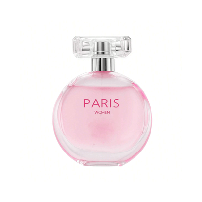 Perfume Paris Women Eau de Parfum 100ml in Round Pink Bottle with Gold Cap & Gift-Ready Box