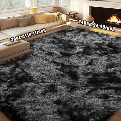 Rectangular Shaggy Area Rug with Four Color Labels and 24 x 35.8-Inch to 94.49 x 118.11-Inch Sizes