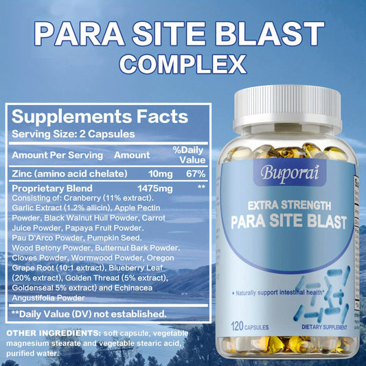 Parasite Cleanse Capsules with Black Walnut Hull, Wormwood, Garlic & Cranberry – Digestive, Liver & Gut Health Intestine Supplement | 120 Capsules | ShopVora UK