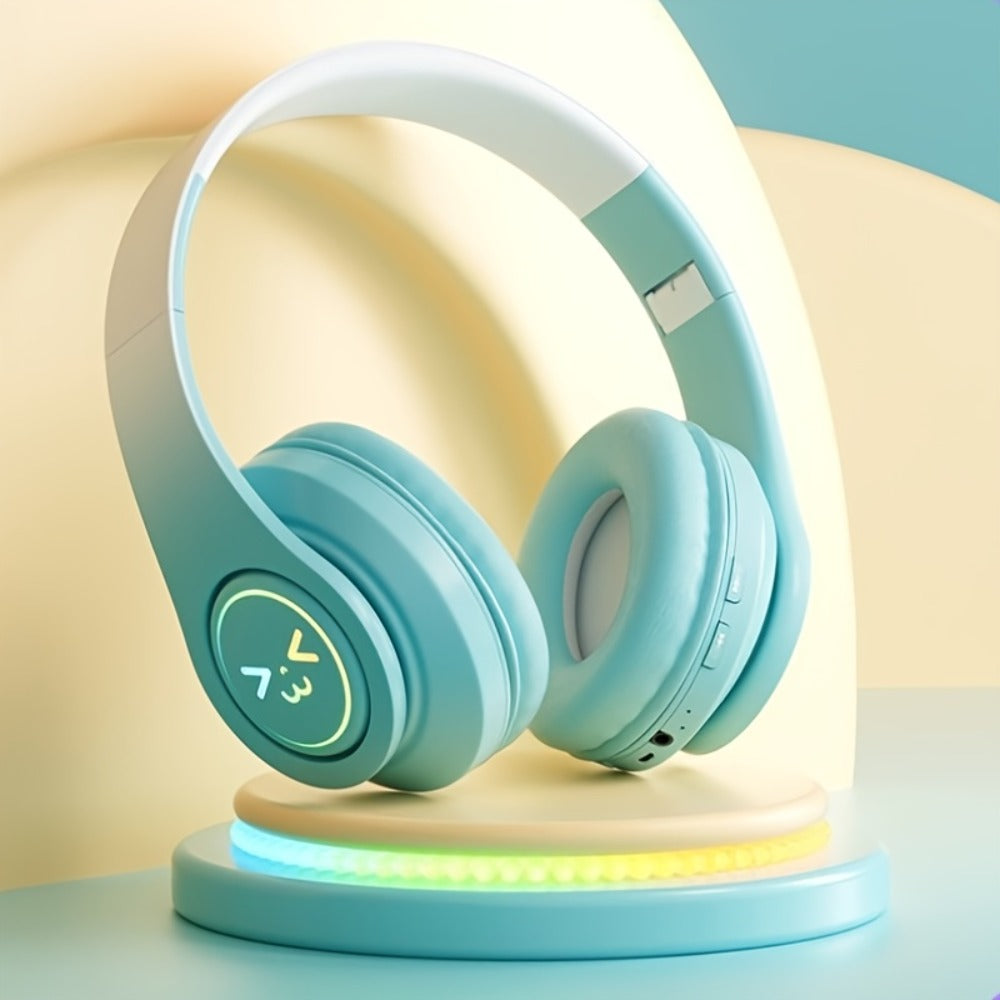 Foldable ANC Over-Ear Headphones with Bluetooth 5.3, Microphone and Four Gradient Color Hook Sets