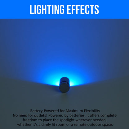 Twenty-Pack Mini LED Accent Spotlights with Adhesive Mounts and Green, Red, Blue or RGB Options