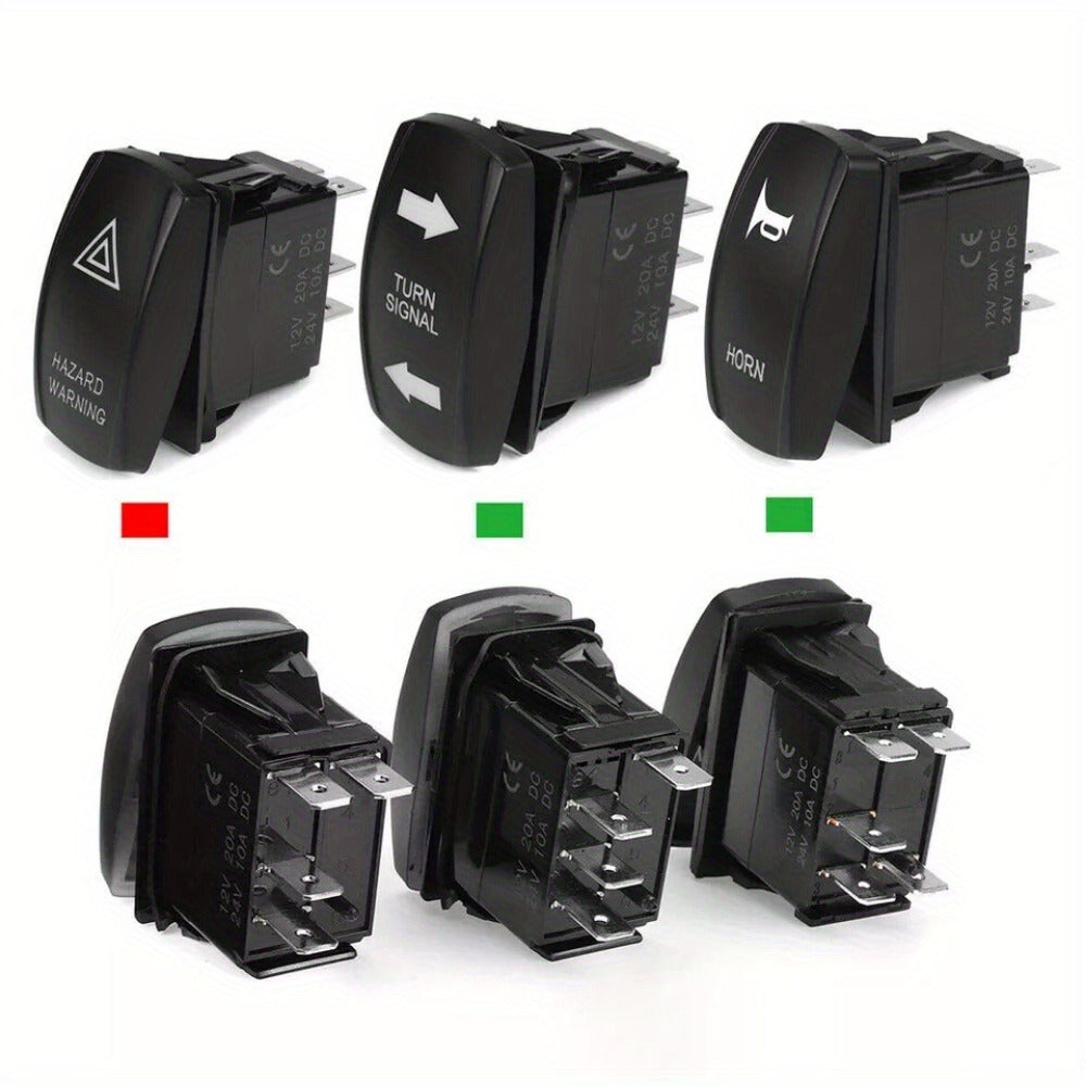 Rocker Switch Turn Signal Kit for 4x4 Off-Road – Street Legal LED Lights, Horn & Hazard Switch Kit, 12V/24V Universal Fit for UTV, ATV & Project Vehicles