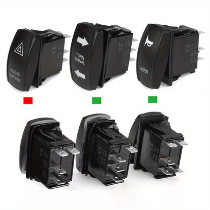 Rocker Switch Turn Signal Kit for 4x4 Off-Road – Street Legal LED Lights, Horn & Hazard Switch Kit, 12V/24V Universal Fit for UTV, ATV & Project Vehicles
