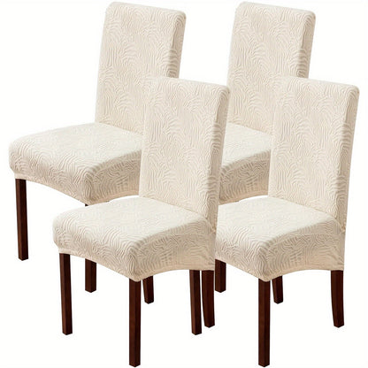 Chair Cover Set of 4 or 6 Stretch Jacquard Dining Slipcovers in Eight Available Color Choices