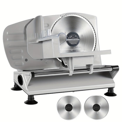 Electric Meat Slicer for Home, 6.7" Stainless Steel Blade, 150W Deli Food Slicer with Adjustable 0-15mm Thickness for Cold Cuts, Cheese, Bread & Vegetables, Easy to Clean