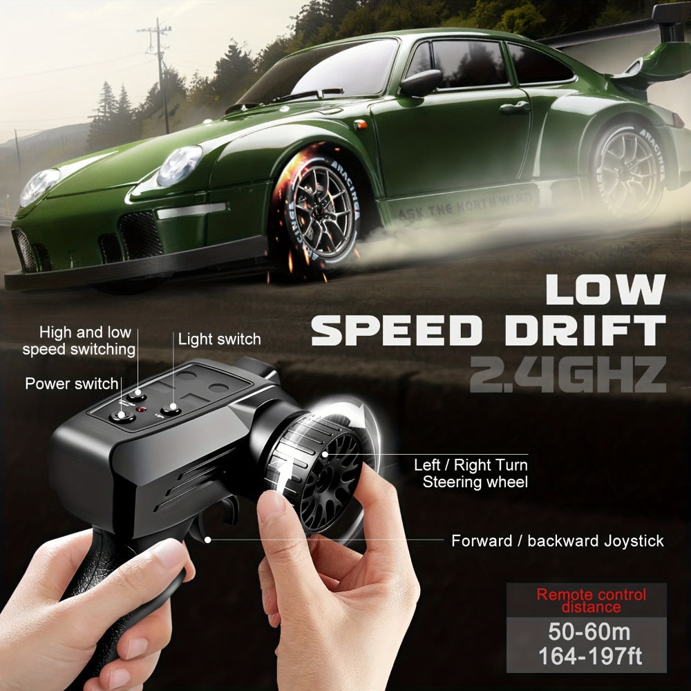 RC Drift Car S814 1:24 Scale Sports Car with Remote Controller, Display Cones and Five Color Selections