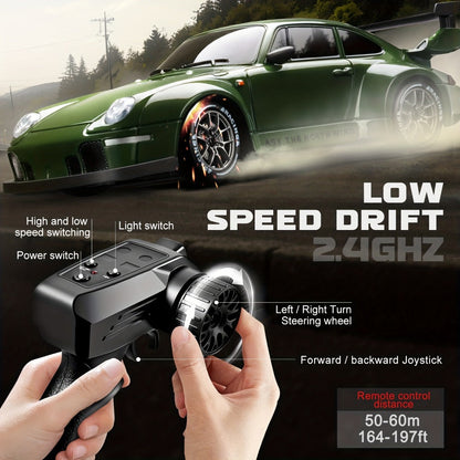 RC Drift Car S814 1:24 Scale Sports Car with Remote Controller, Display Cones and Five Color Selections