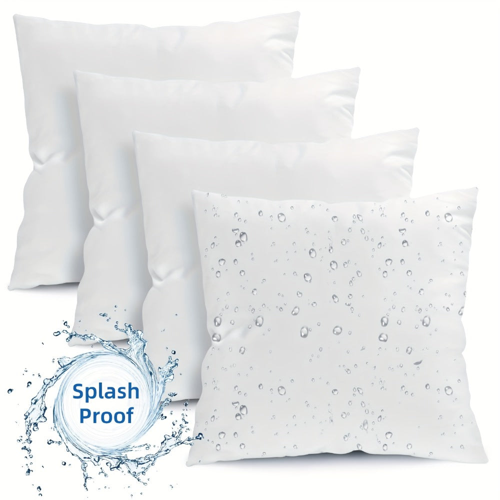 Outdoor Pillow Inserts 4/6 Pack – Soft Microfiber Fill, Waterproof & Fluffy Throw Pillow Inserts for Sofa Bed Couch, 12x20 18x18 20x20 Inch