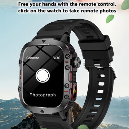 Smartwatch – Brown Black Large Screen – Wireless Calling & SMS, Fitness Tracker, Remote Camera Control, USB Rechargeable – Unisex…