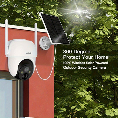 3MP Solar PTZ Outdoor Security Camera with 2.4GHz WiFi, Sold Alone or in One- or Two-Camera Solar Panel Packages