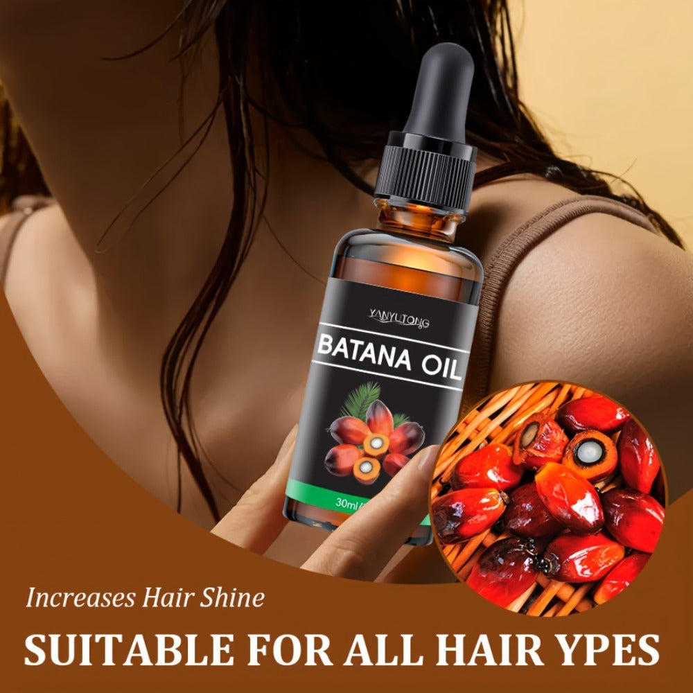 Batana Oil Hair Treatment Leave-In Essence 30ml - Plant Extract Deep Moisturizing Scalp Care, Lasting Fragrance, Frizz Control, All Hair
