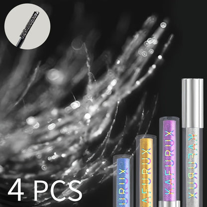 Colored Mascara Set 4pcs for Women — Vibrant Silver Blue Yellow Purple Curling Long-Lasting Formula, Highly Pigmented Bold Eye Makeup for Daily Wear Clubbing Festival Party Looks