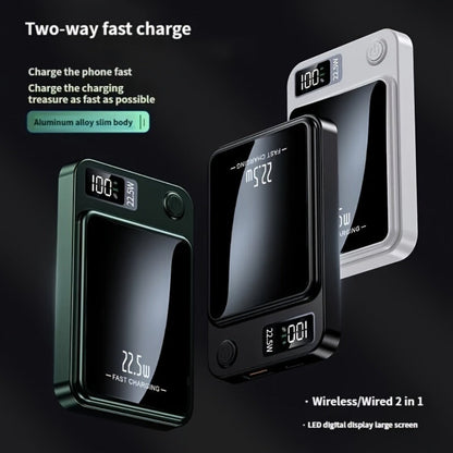 10000mAh Compact Magnetic Power Bank with 22.5W Wired Marking, Percentage Display and Four Colors