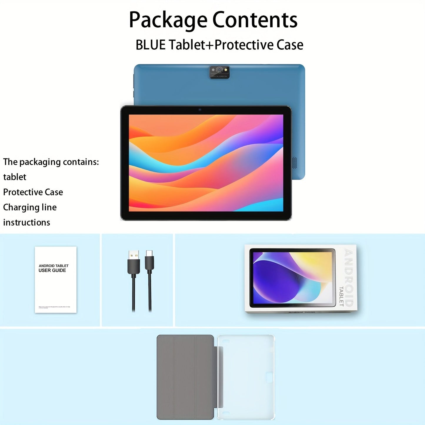 Android Tablet 10-Inch with Android 13, 7GB Total RAM, 64GB Internal Storage and 1TB Expansion Support