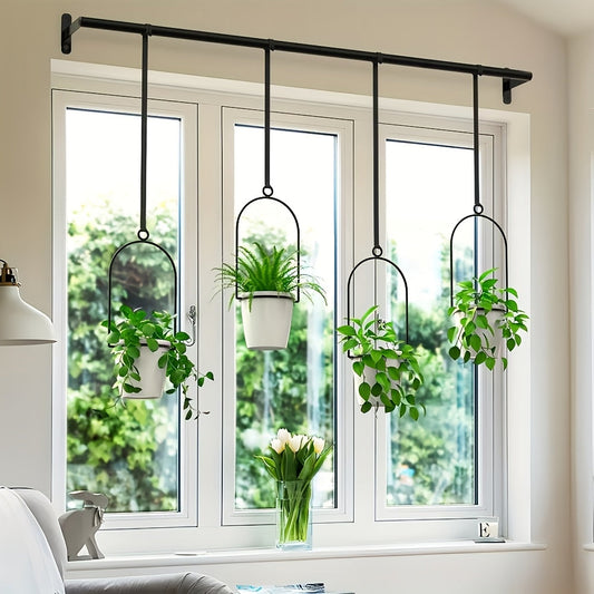 Hanging Planter | Adjustable Metal Wall Rack Indoor Herb Window Pot