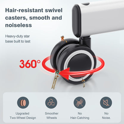 Rolling Facial Steamer with White Five-Wheel Stand, Removable 250 ml Tank and Preset Timer Controls