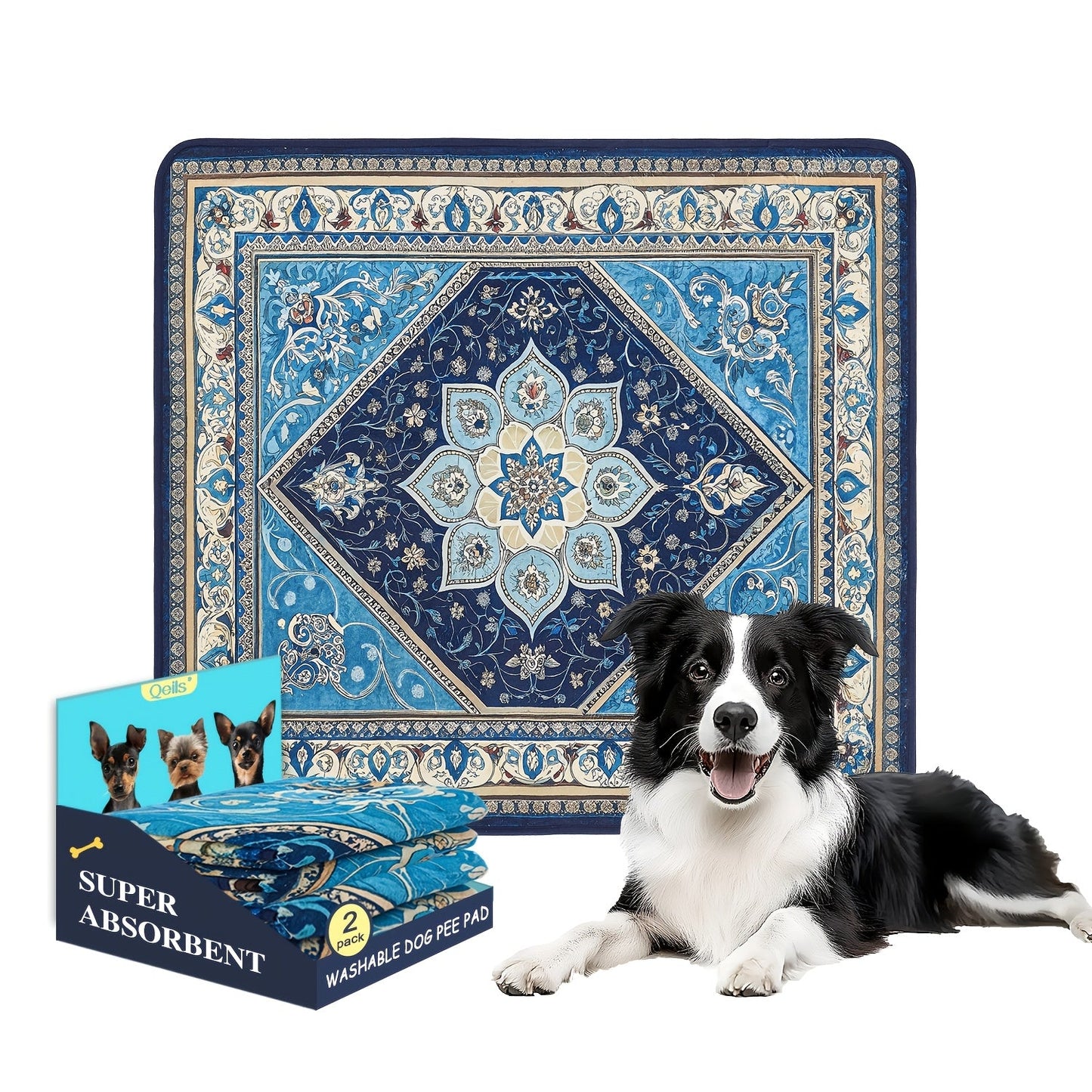 Washable Reusable Dog Pee Pads – Super Absorbent Non-Slip Puppy Training Pads in Multiple Sizes | Heavy-Duty Leakproof Pet Pads for Floor, Crate, Couch & Whelping | 3 Patterns, 4 Size Options