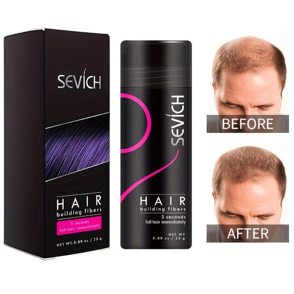 Compact Two-Piece Hair Fiber Set with Spray-Head Containers in Black, Dark Brown or Medium Brown