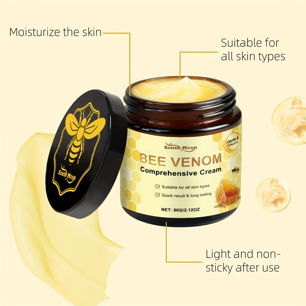 Skincare Set with Hloygi and South Moon Labels, 3 Bee Venom Products Plus Gua Sha Board Accessory