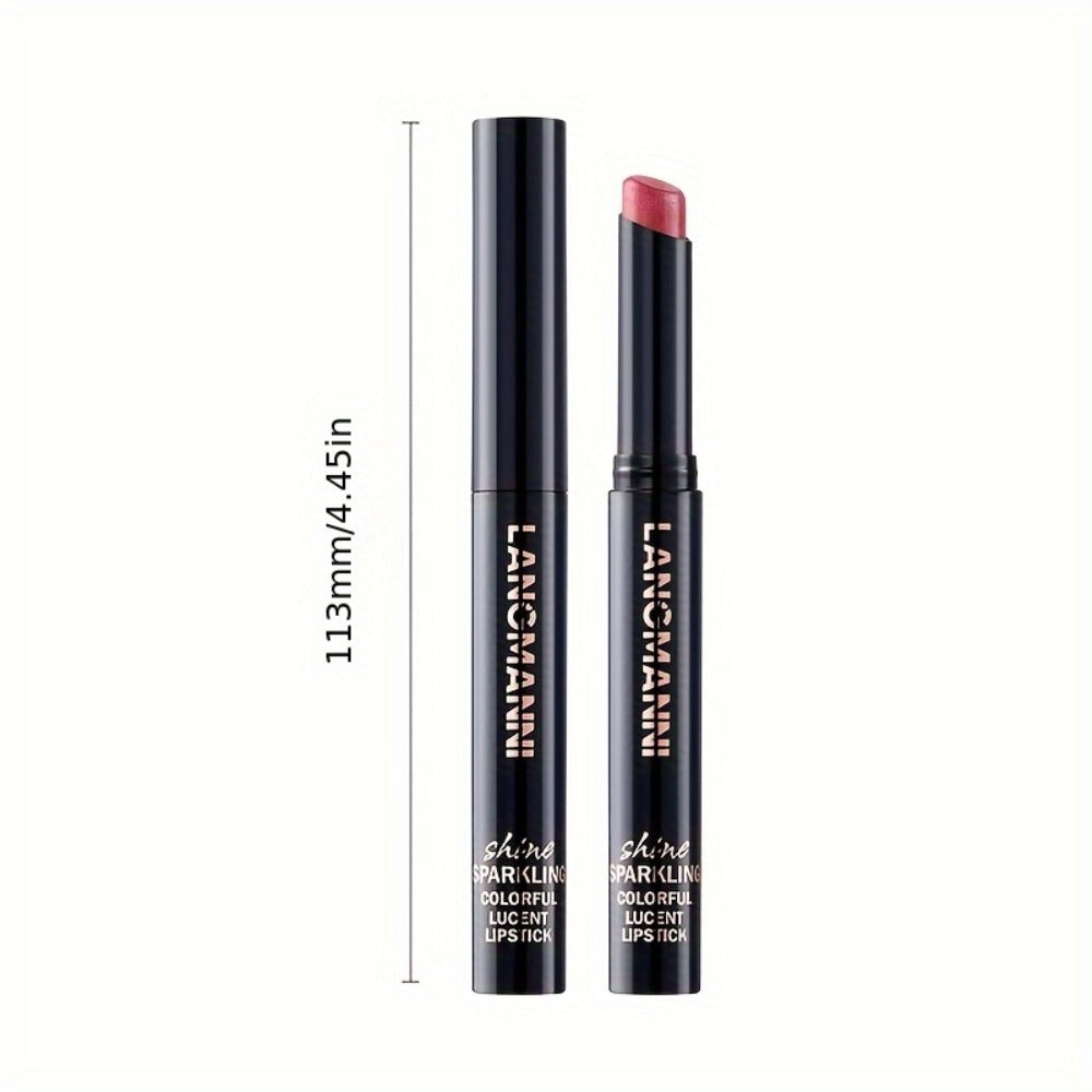 Angled Tip Lipstick Set 5 Shades — Diagonal Precision Lip Makeup, Long-Lasting Highly Pigmented Smooth Formula, Multi-Color Beauty Gift for Women Beginners & All Occasions