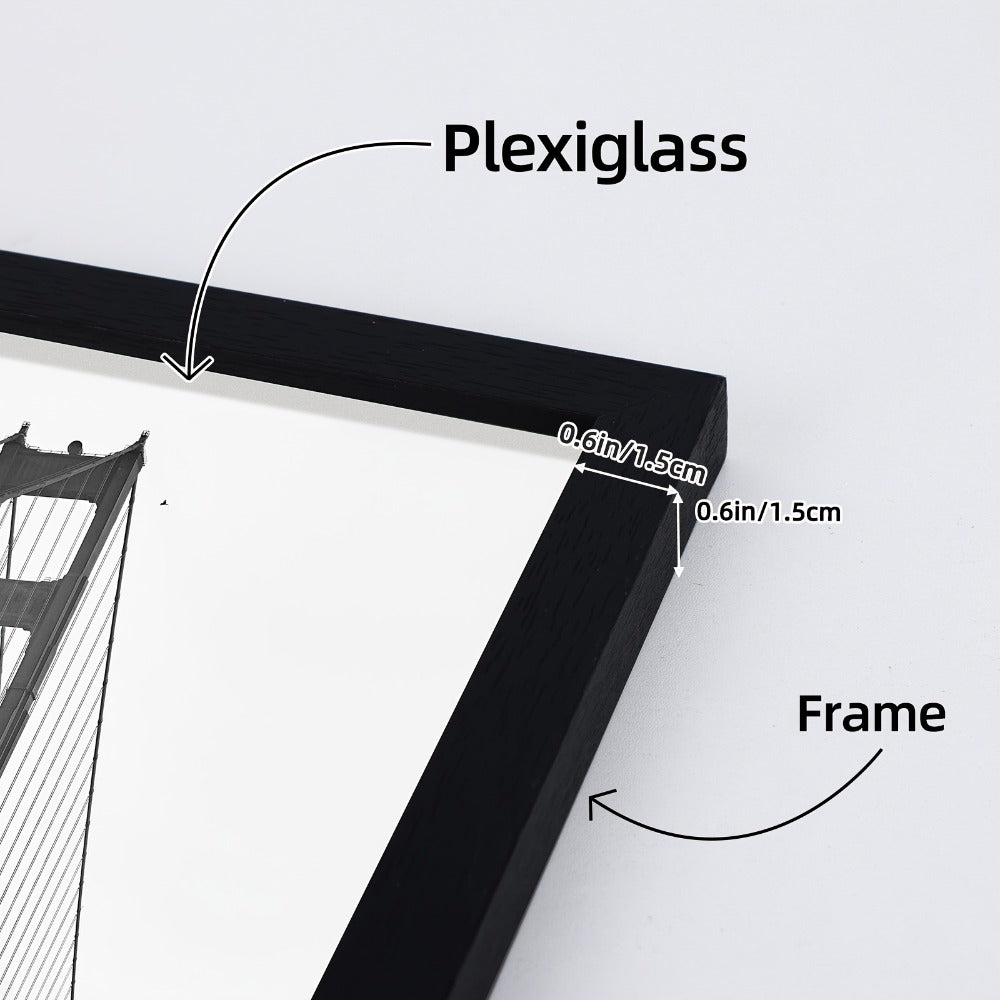 Black Picture Frame Set with 12 or 24 Frames in 4 x 6, 5 x 7 or 8 x 10-Inch Checkout Sizes