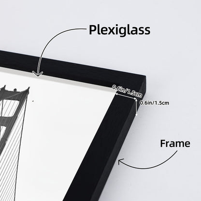 Black Picture Frame Set with 12 or 24 Frames in 4 x 6, 5 x 7 or 8 x 10-Inch Checkout Sizes
