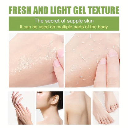 Exfoliating Body Scrub Gel with Aloe Vera, Rose & Chamomile Extract, Deep Cleansing Physical Scrub for Face & Body