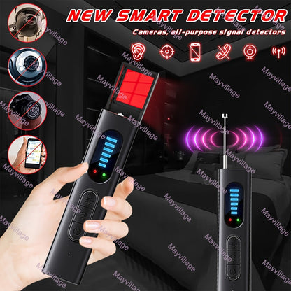 Hidden Camera Detector Anti-Spy RF Signal Scanner, GPS Tracker Finder, Wireless Bug Detector – Portable Privacy Protection for Hotels, Airbnb, Rental Cars, Offices & Travel