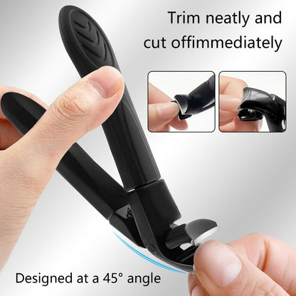 Heavy Duty Toenail Clipper Set 7pcs for Seniors Angled Curved Stainless Steel Blades Splash Guard Long Handle Nail File Pedicure Tool Kit Thick Nails