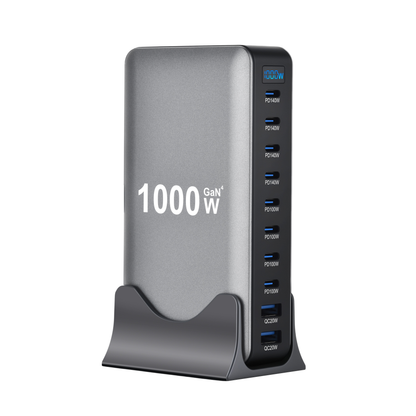 GaN Charging Station 1000W GaN3 10-Port USB-C Fast Charger for Laptops Tablets Smartphones for an Everyday Personal Care Routine
