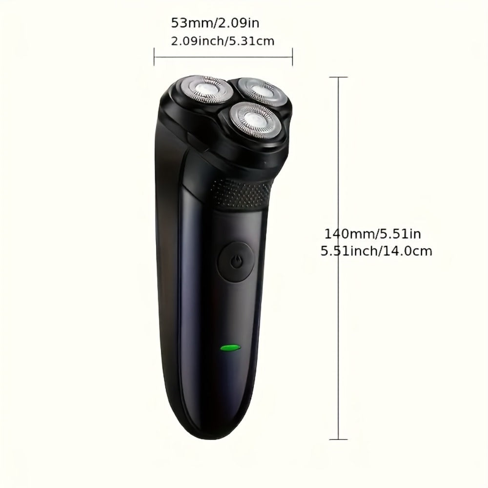Cordless Rotary Electric Shaver for Men USB Rechargeable - Multifunctional Grooming Kit for Daily Shaving & Travel - Ergonomic Close Shave Razor Blue & Black Gift for Husband Boyfriend Dad