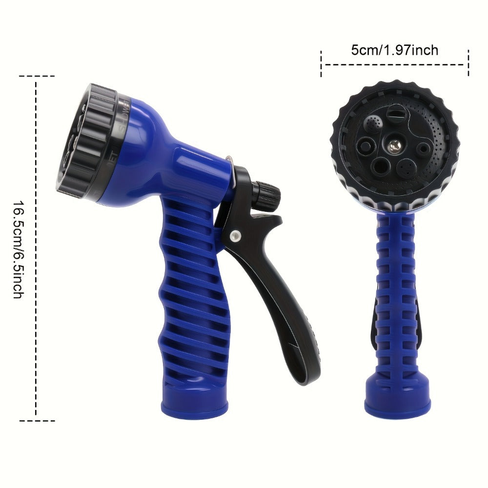 100 Foot Car Wash Hose Kit with 7-Mode High-Pressure Spray Nozzle – Tangle-Free, Kink-Resistant, Lightweight & Rust-Proof Garden Hose for Car Washing, Vehicle Cleaning & Outdoor Use, Blue