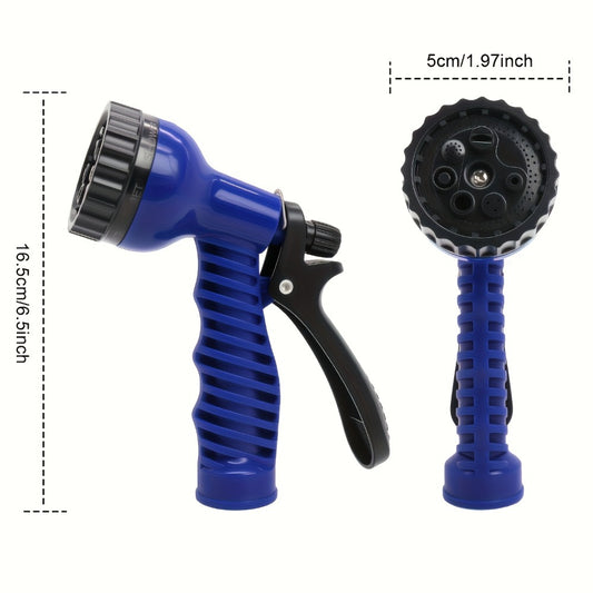 100 Foot Car Wash Hose Kit with 7-Mode High-Pressure Spray Nozzle – Tangle-Free, Kink-Resistant, Lightweight & Rust-Proof Garden Hose for Car Washing, Vehicle Cleaning & Outdoor Use, Blue
