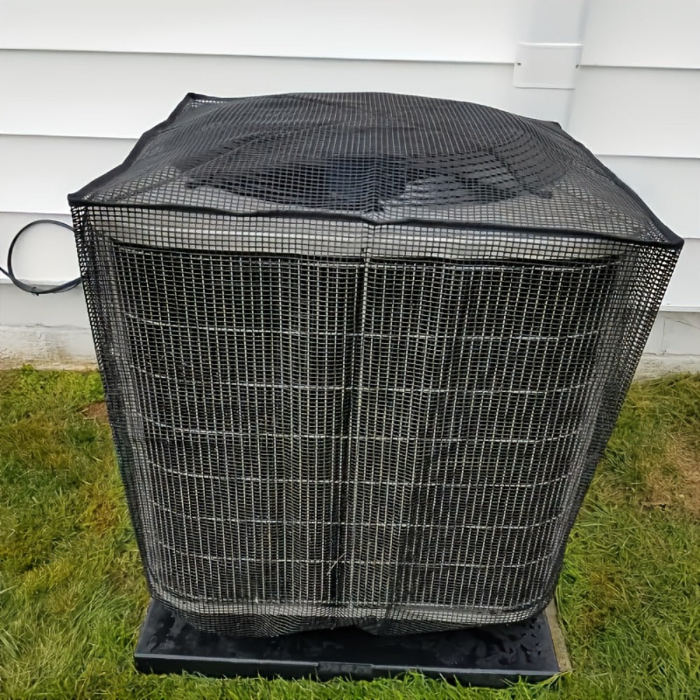 Outdoor Air Conditioner Cover with Mesh Vent and Adjustable Straps in Three Sizes for Central AC Units