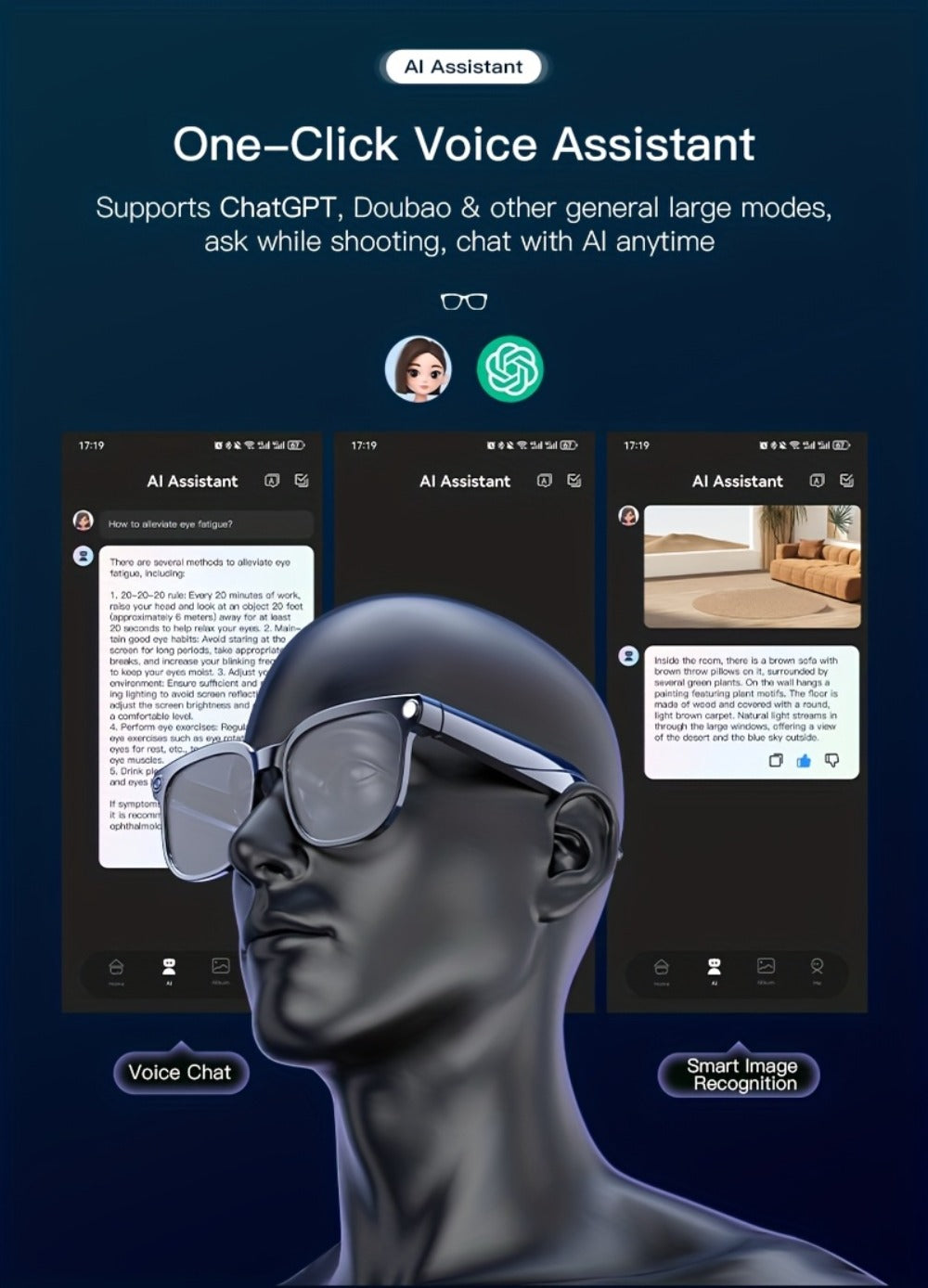 AI Camera Glasses 4K Recording & Real-Time Translation – 163 Languages, 8MP Wide-Angle FPV, 4GB Storage, Wireless Smart Glasses for Travel & Driving