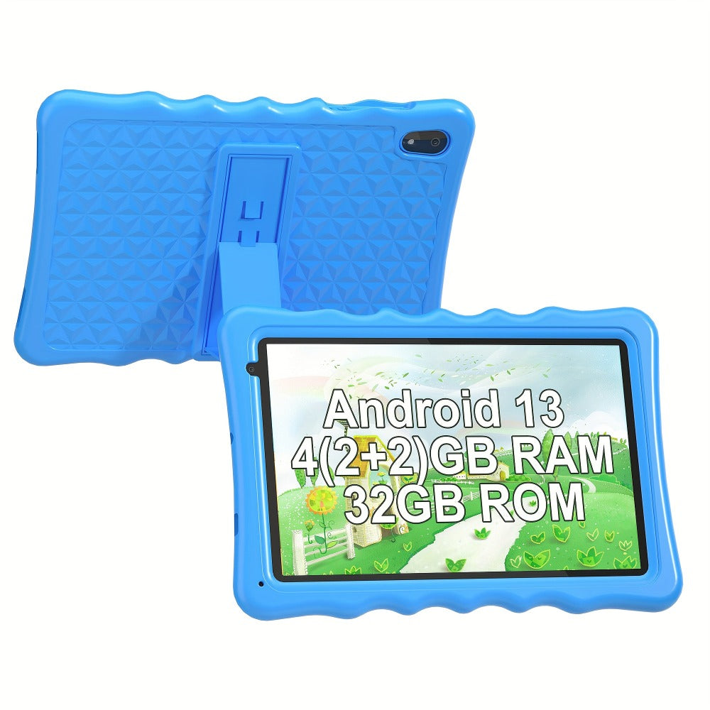 Kids Tablet 10.1 Inch with Android 13, 4GB RAM, 32GB Storage, 6000mAh Battery and Protective Case